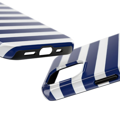 Navy White Striped