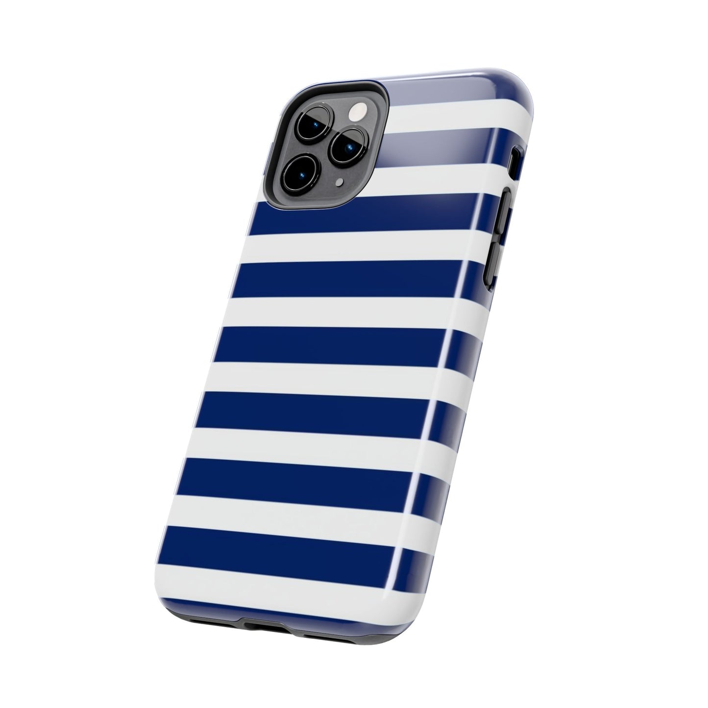 Navy White Striped