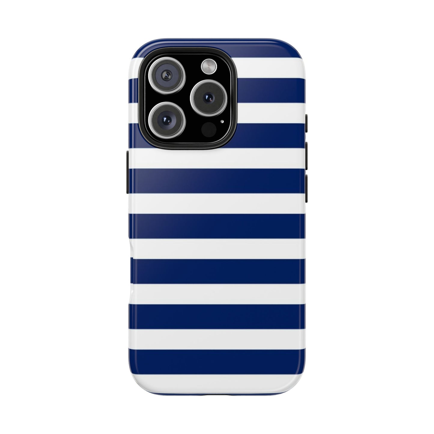 Navy White Striped