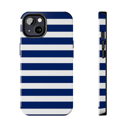 Navy White Striped