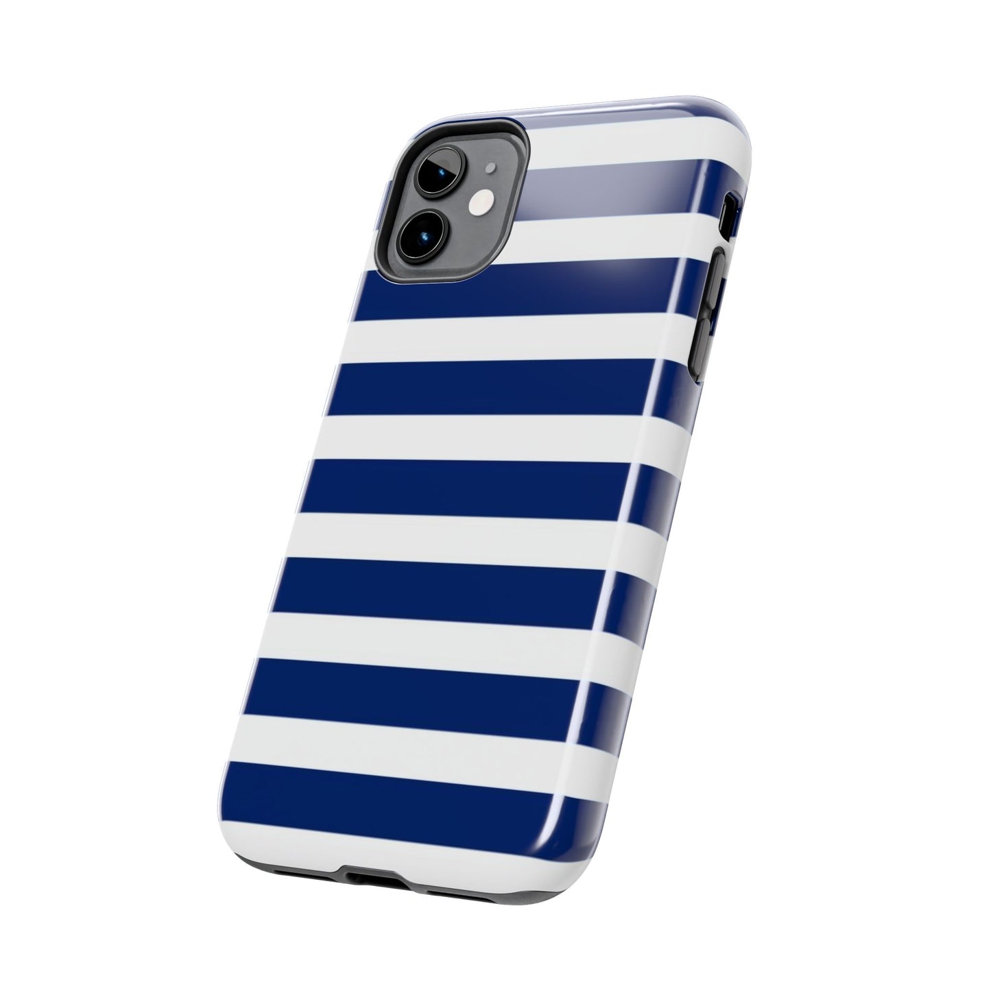 Navy White Striped
