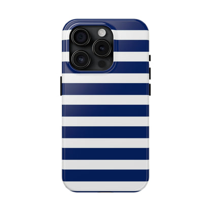 Navy White Striped