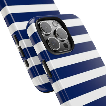 Navy White Striped