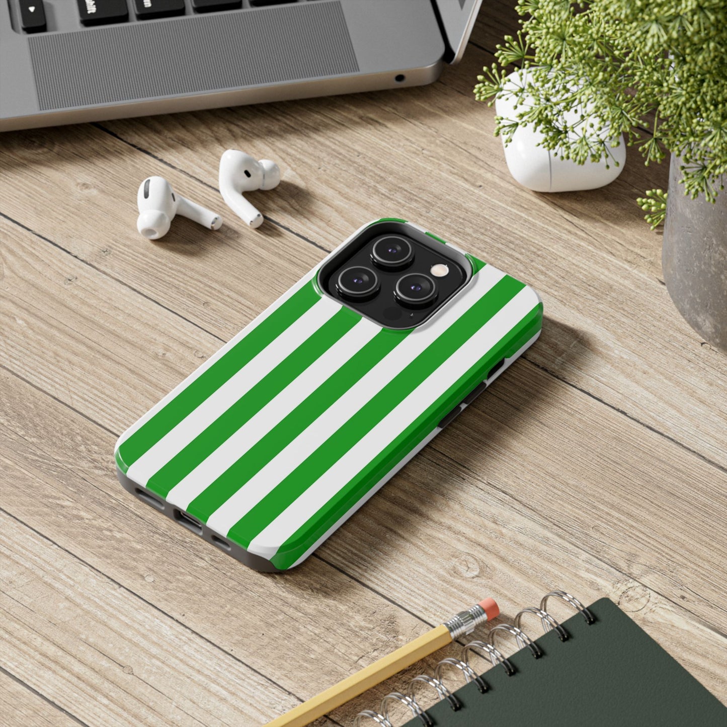 Urban stripes in green