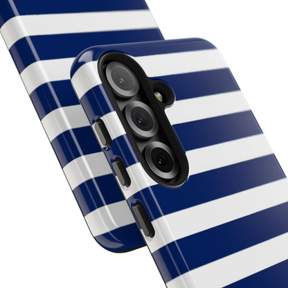 Navy White Striped