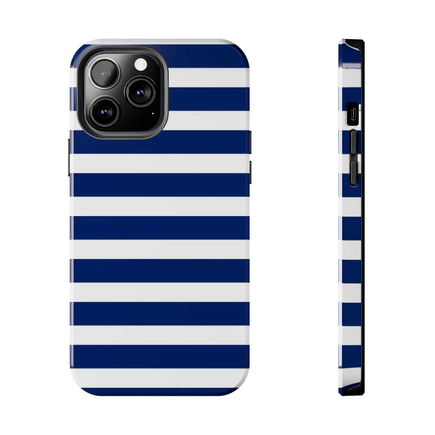 Navy White Striped