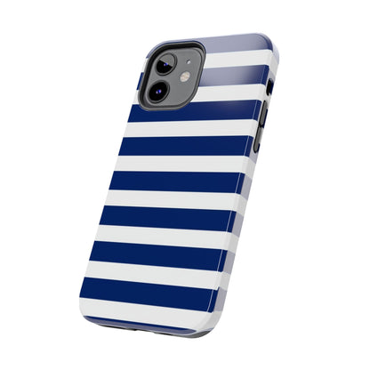Navy White Striped