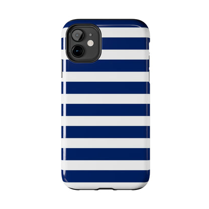 Navy White Striped