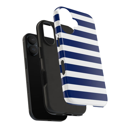 Navy White Striped