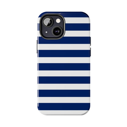 Navy White Striped