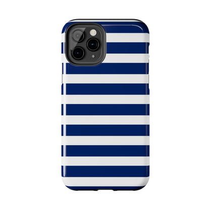 Navy White Striped