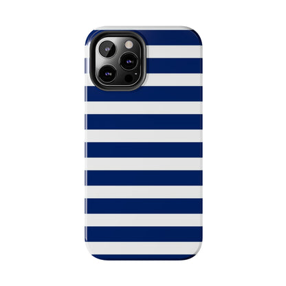 Navy White Striped