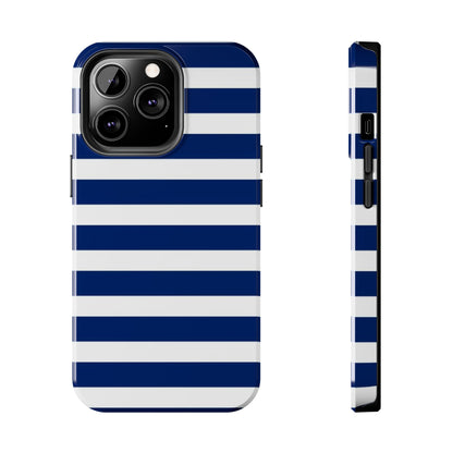 Navy White Striped