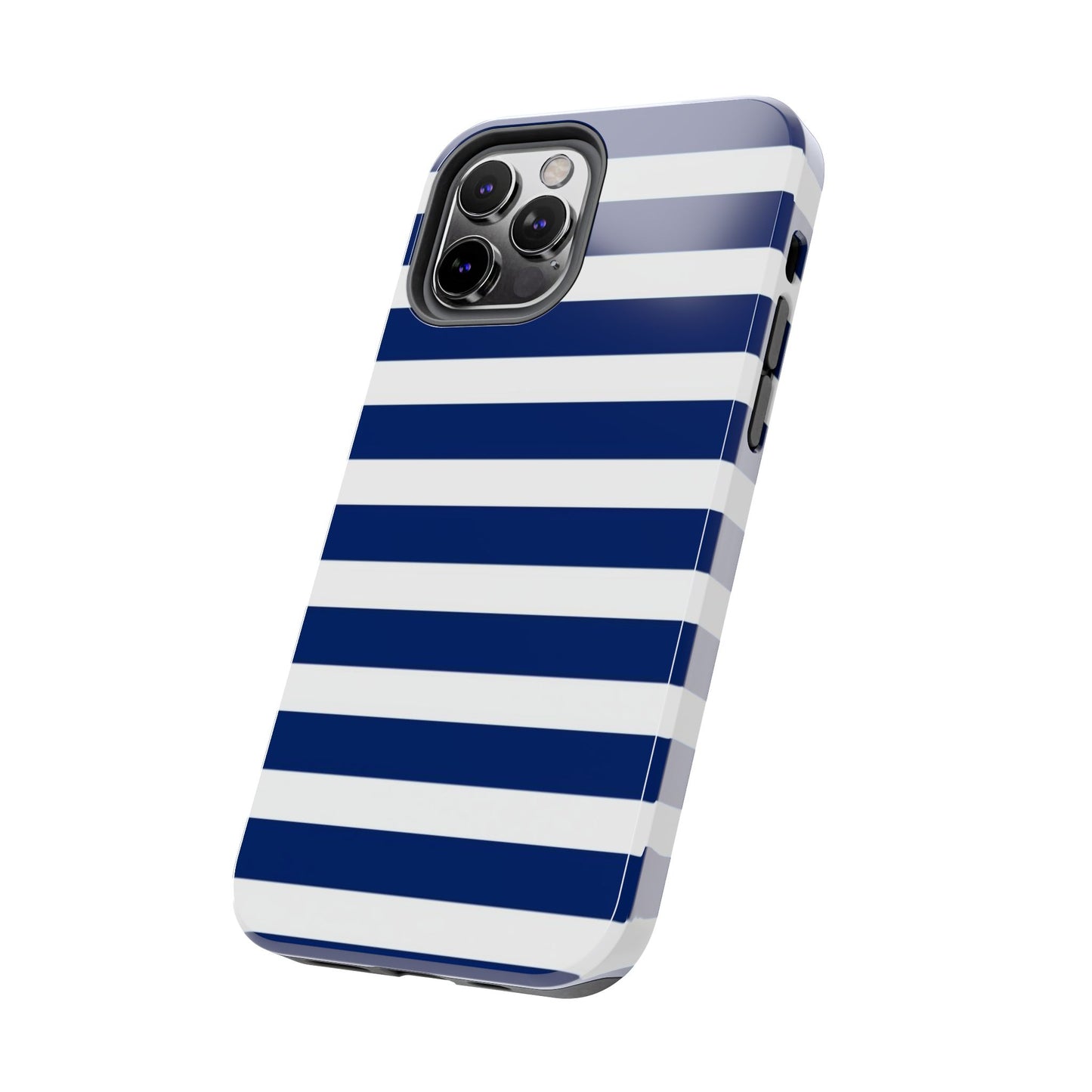 Navy White Striped