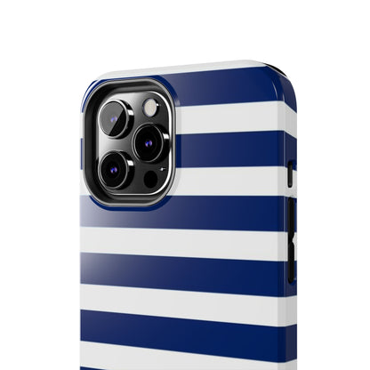 Navy White Striped