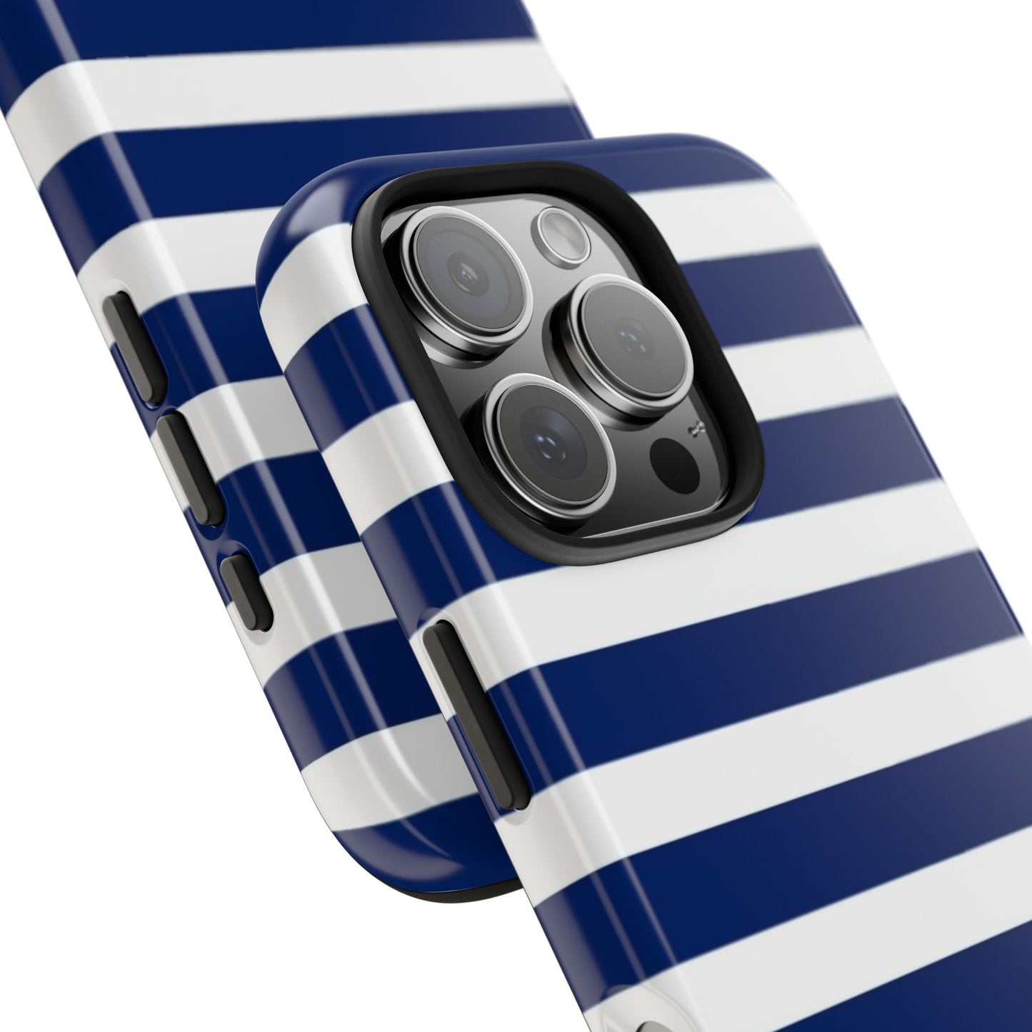 Navy White Striped