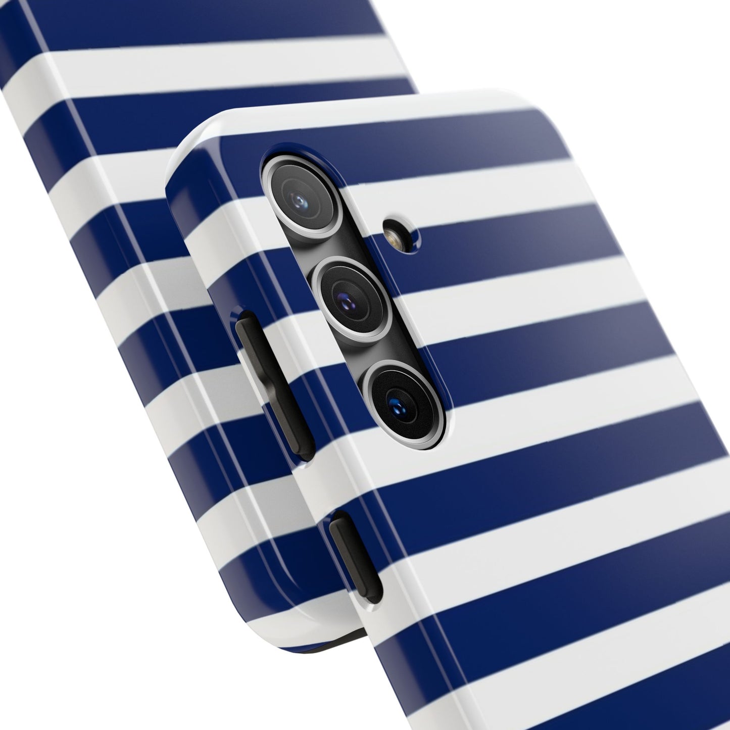 Navy White Striped