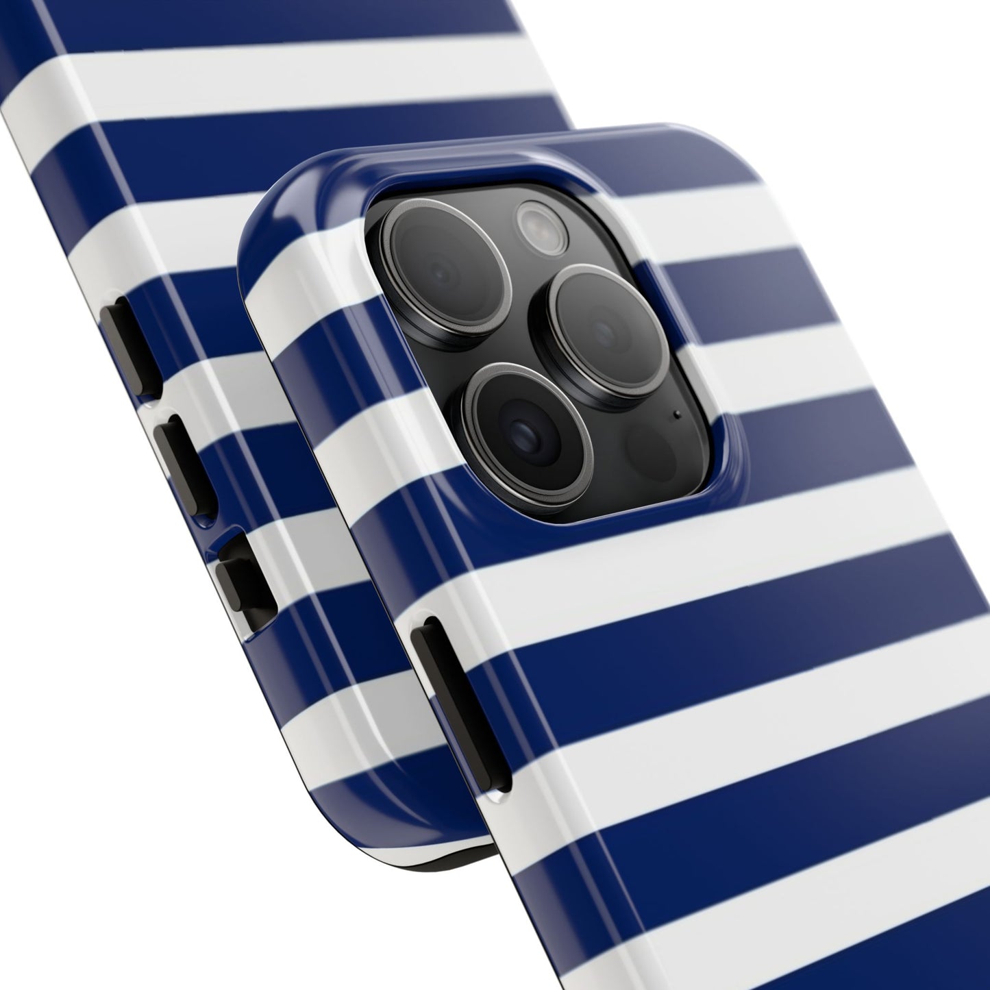 Navy White Striped