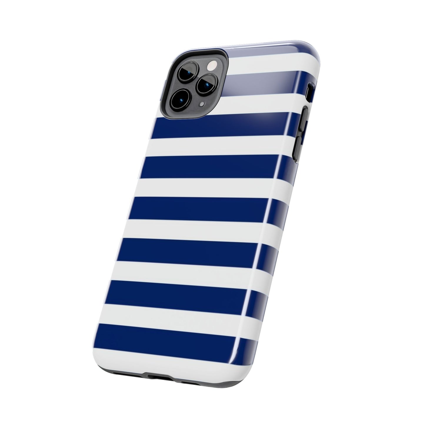 Navy White Striped