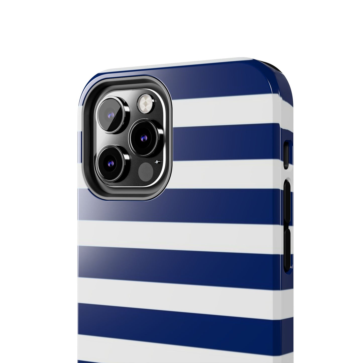 Navy White Striped