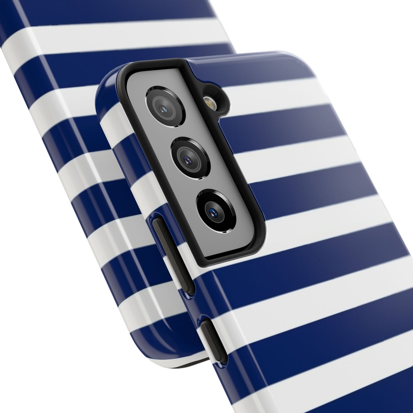 Navy White Striped