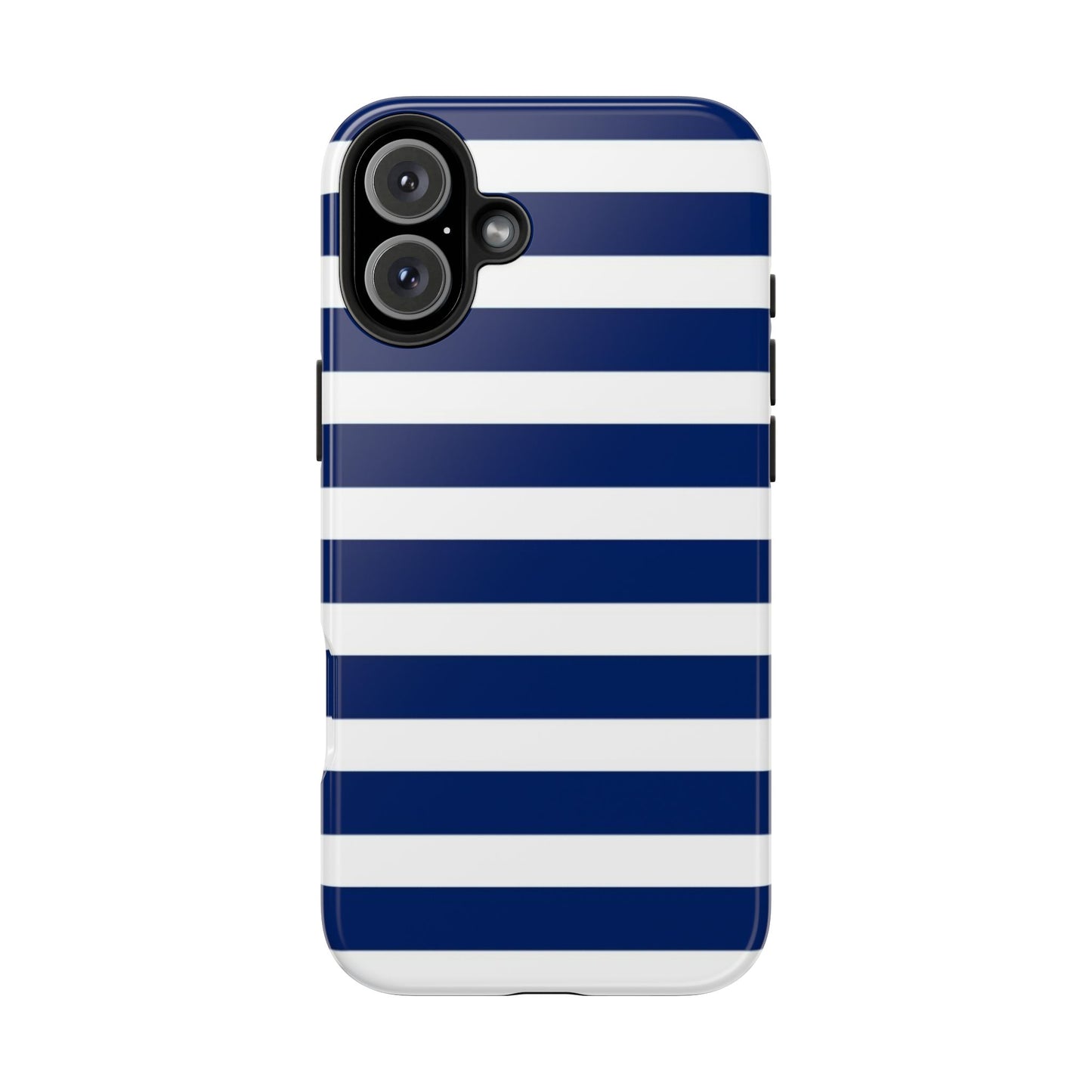 Navy White Striped
