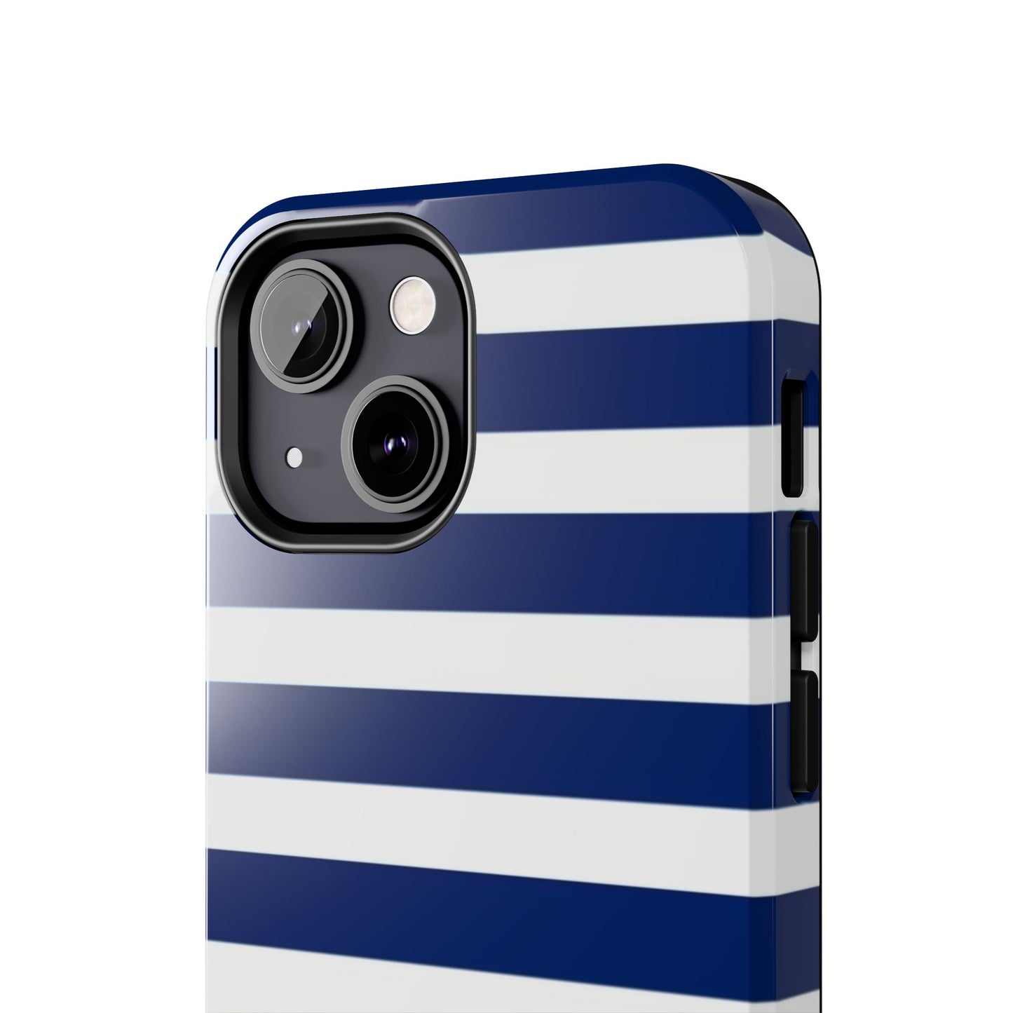 Navy White Striped
