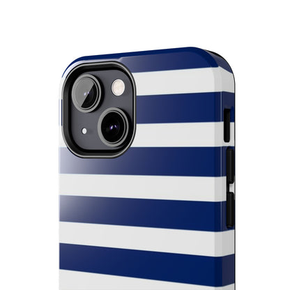 Navy White Striped